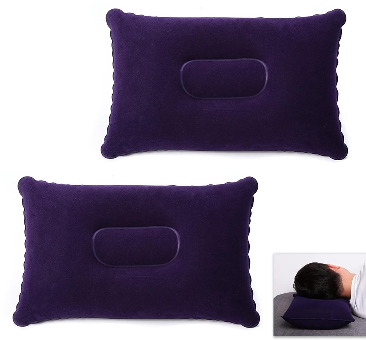Omgoods - Set van 2 Opblaasbare Camping Kussens