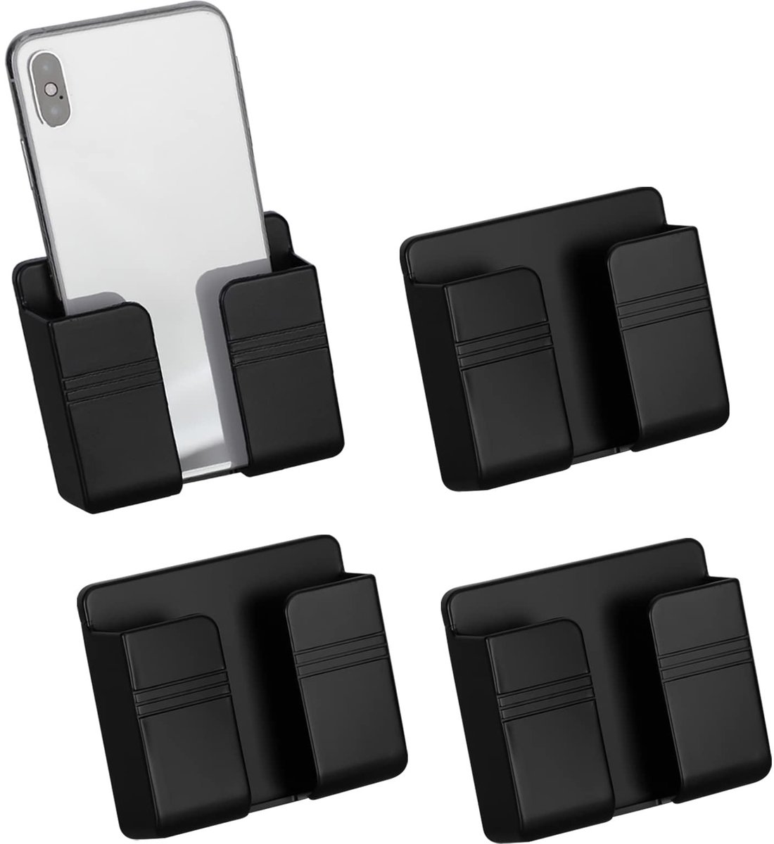 Omgoods - 4 Stuks Wandbeugel Telefoonhouder met Lijm
