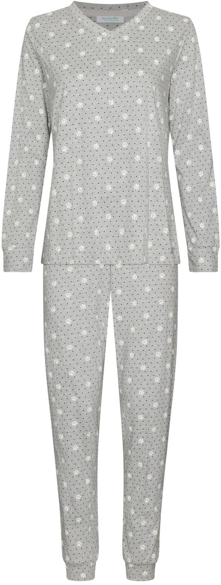 MyRebelle - Furry Friend - Pyjama - Bio-Katoen/Polyester - Grijs - Maat 36