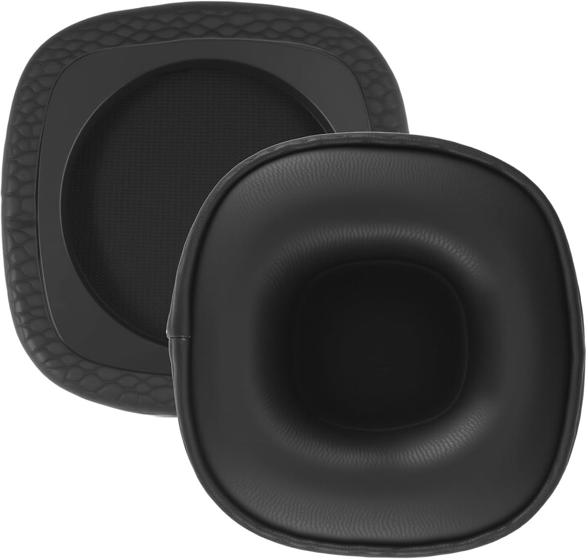 Proteïneleer schuim vervangende oorkussens compatibel met Marshall Major III - 1 paar vervangende oorkussens voor Marshall Bluetooth (zwart)