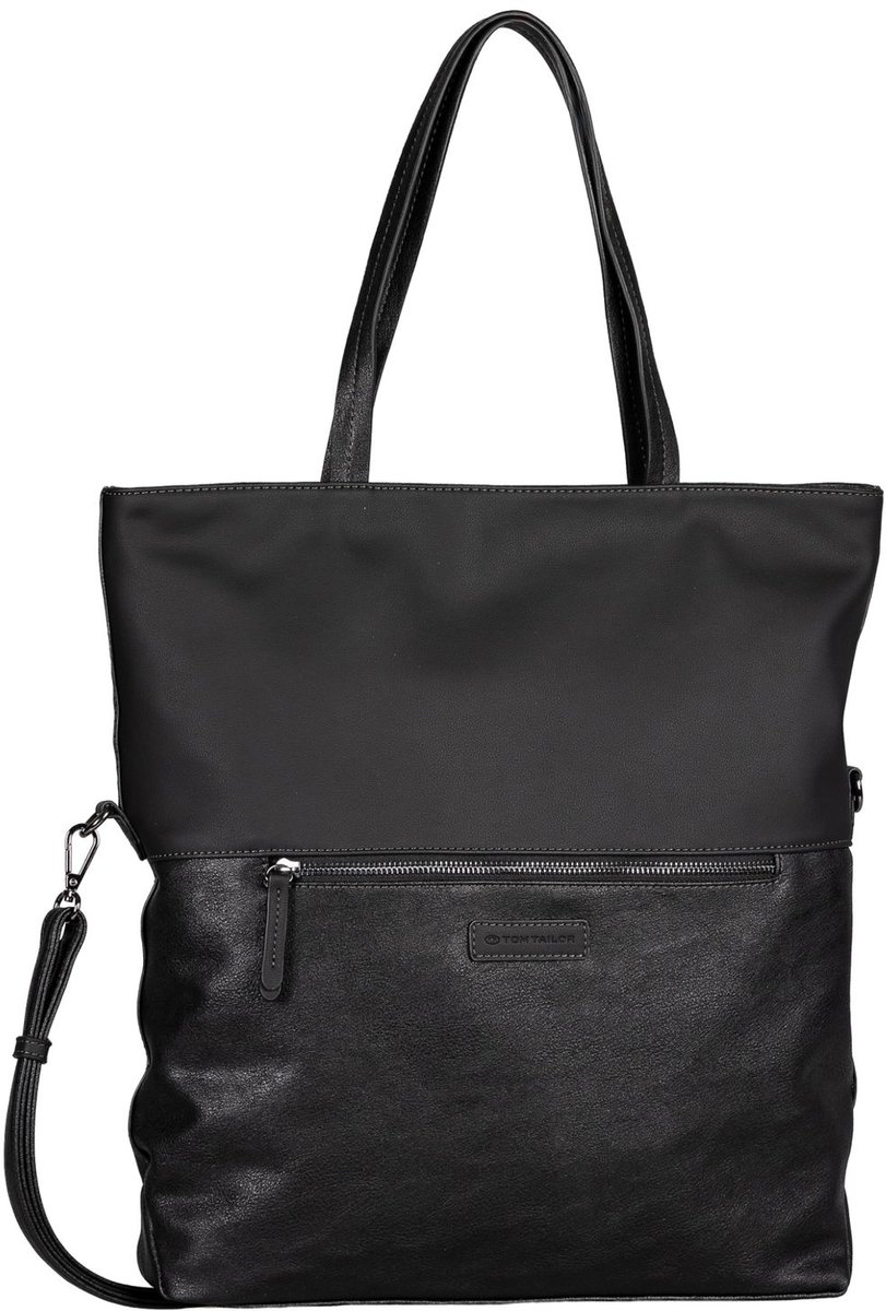 TOM TAILOR shopper schoudertas Gia Zip Shopper Black zwart