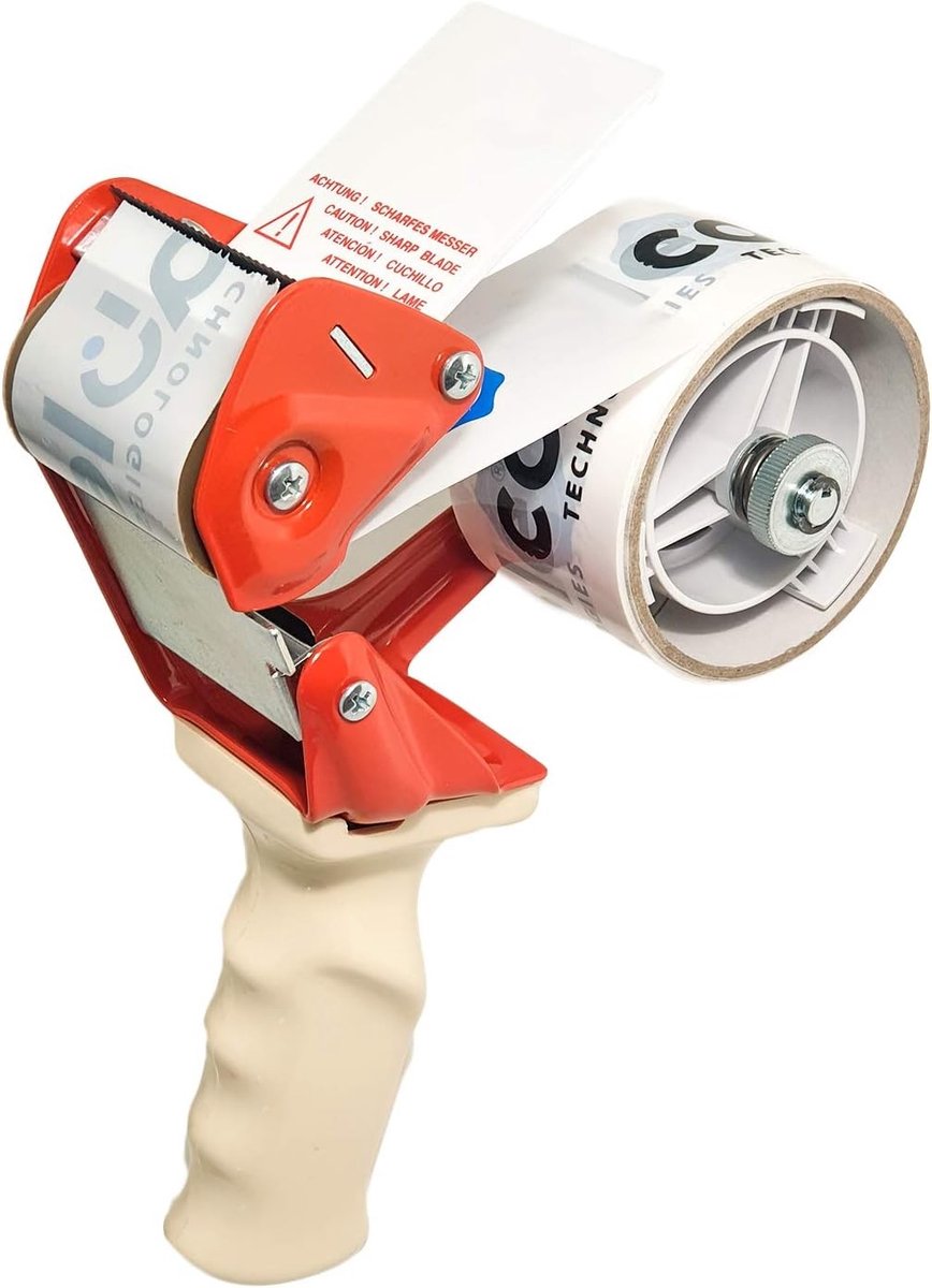 Handmatige Tape-Dispenser - Zwart - 50 mm - IJzeren Verpakkingstoepasser met Ergonomisch Handvat - Voor Kantoor en Verzendafdeling