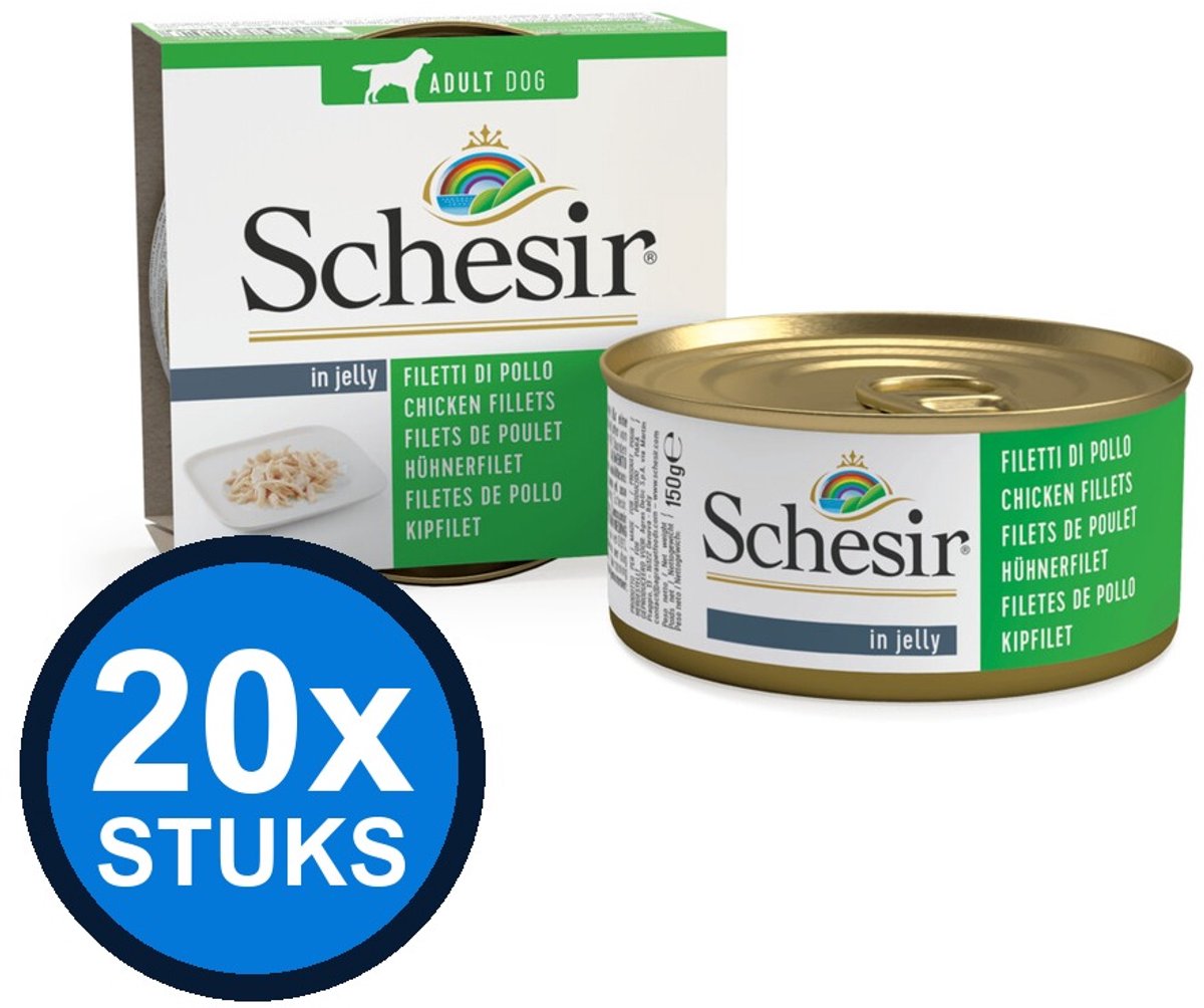 Schesir Schesir hond blik gelei kipfilet 150gr