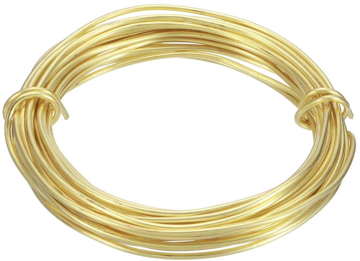 Draad voor kunsthandwerk, 3,5 m, flexibel en buigzaam voor het maken van sieraden, doe-het-zelf, modelbouw, decoratie (rond)