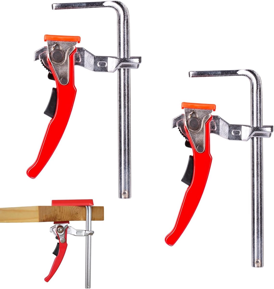 2 stuks, 60-160 mm spanbereik, snelspanhendel, voor MFT-tafel en geleiderailsysteem