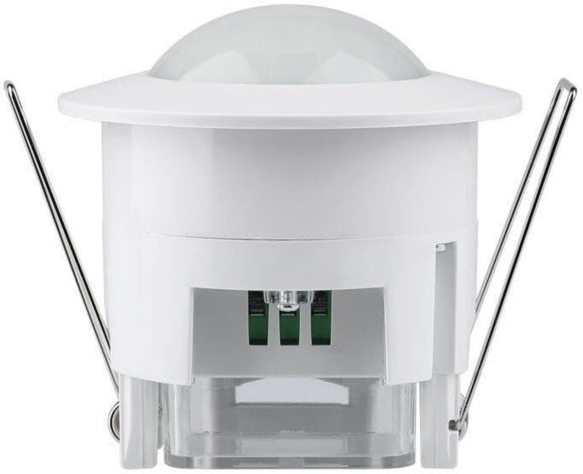 PIR-bewegingsmelder voor plafonds, perfect voor ledlampen tot 300 W. Verhoogt de energie-efficiëntie en activeert automatisch bij bewegingsdetectie, met een elegant design.