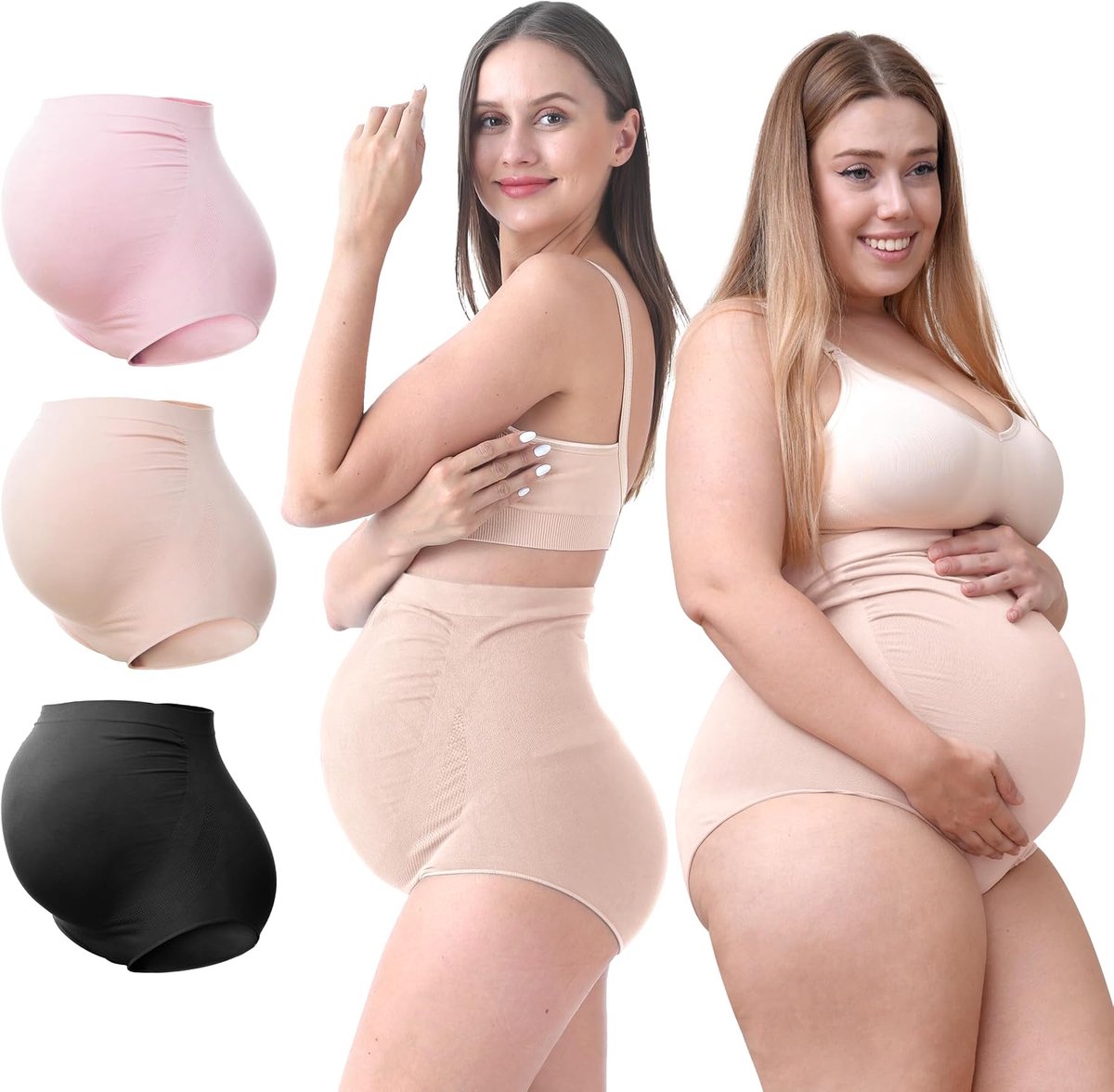 Vrouwen Zwangerschap Hoge Taille Ondergoed Zwangerschap Naadloze Zachte Hipster Slipje Over Bump
