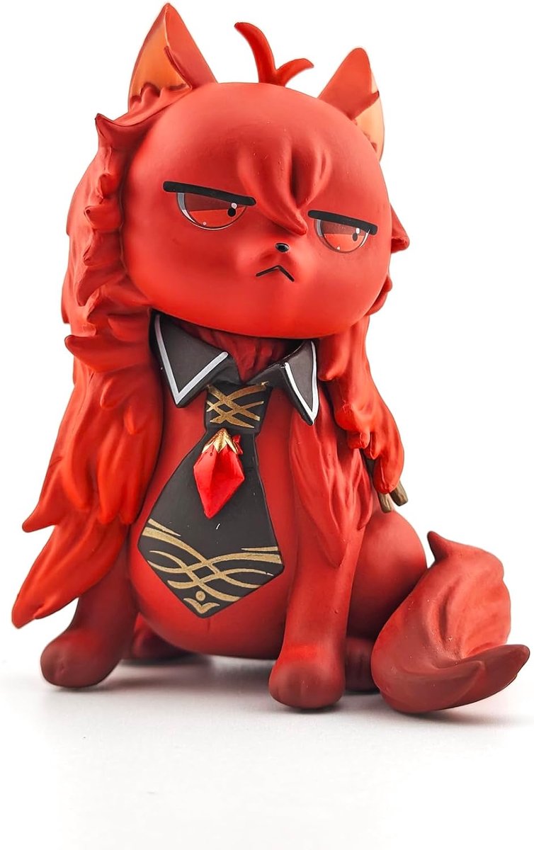 Impact kattenbeeldje - 9,5 cm schattig anime-verzamelfiguur, Diluc/kind/Keqing, cadeau voor fans en kattenliefhebbers,