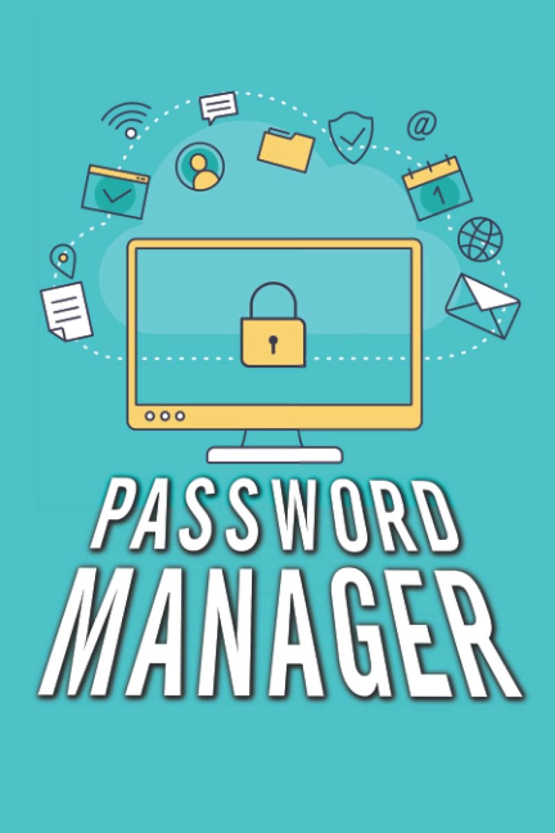 Manager: Password Book and Organizer to Write Down Access Data for Websites, E-mail, Cell phone etc. - Password Organizer with Table of Contents and Index from A to Z