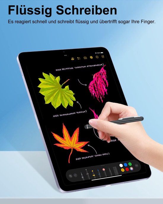 5 stuks i-Pad pen stylus pen i-pad pen voor iPhone Samsung Galaxy Xiaomi Redmi Google Pixel Motorola Nothing Phone Tabletten en alle touchscreen, zwart — afbeelding 2