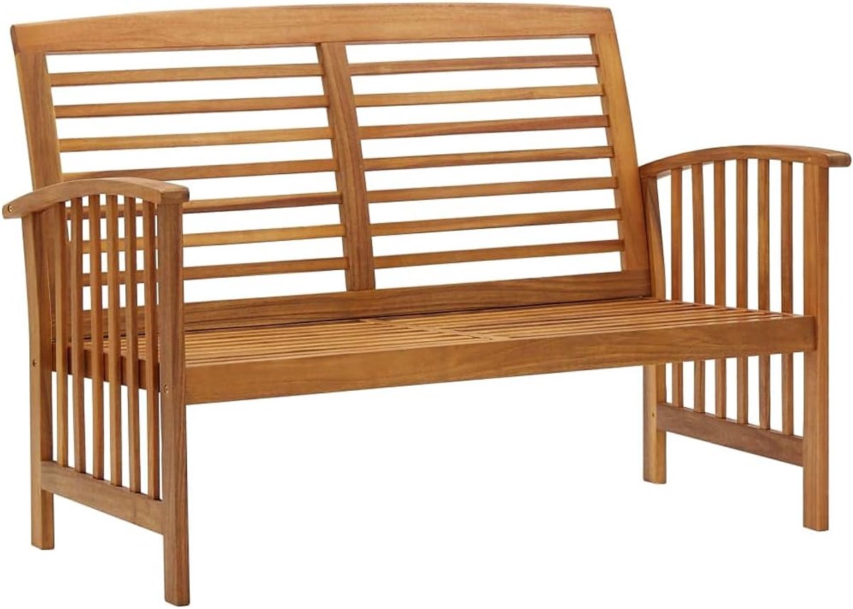 119 cm, massief acaciahout, tuinbank, terrasbank, parkbank, gazonbank voor tuinen, balkons, terrassen, parken