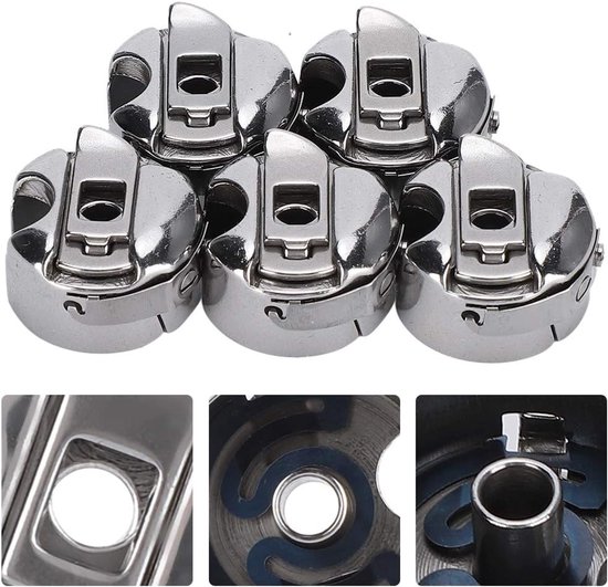 5 stks Naaimachine Spoelhuls, metalen Multifunctionele Borduurwerk Spoelhulzen Huishoudelijk Naaien Roterende Haak Spoelhuls voor VoorladenReserveonderdelen — afbeelding 5