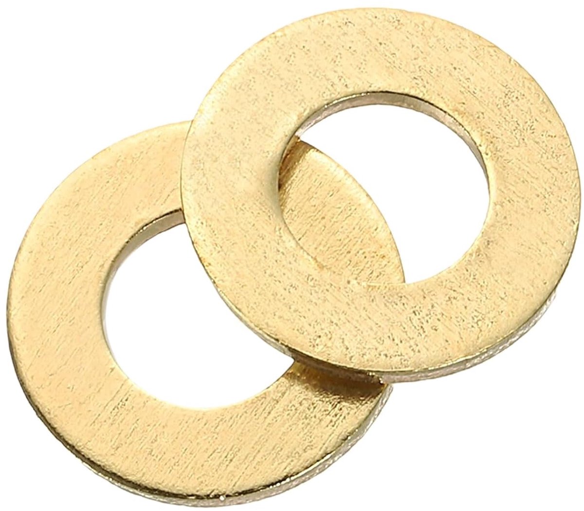 Set van 50 stuks sluitringen, M6 x 12mm x 1.2mm messing ring bijlagschijven assortiment, platte borgschijven afdichtingsringen metalen schijven voor schroeven bouten moeren