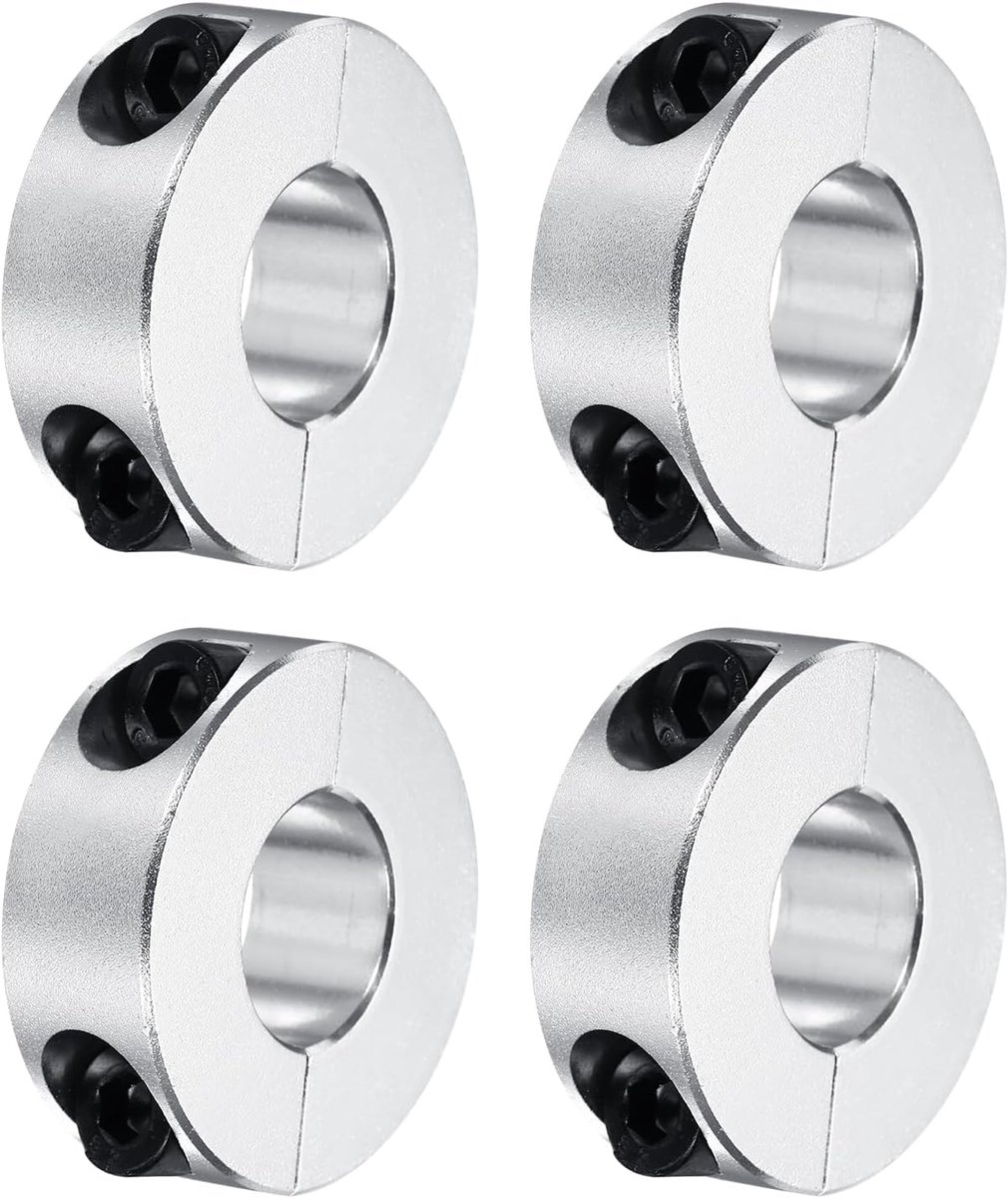 Golfring, 0,63 inch boring, dubbel gedeelde aluminium klemring, golfringen met schroefdraadstift, 4 stuks