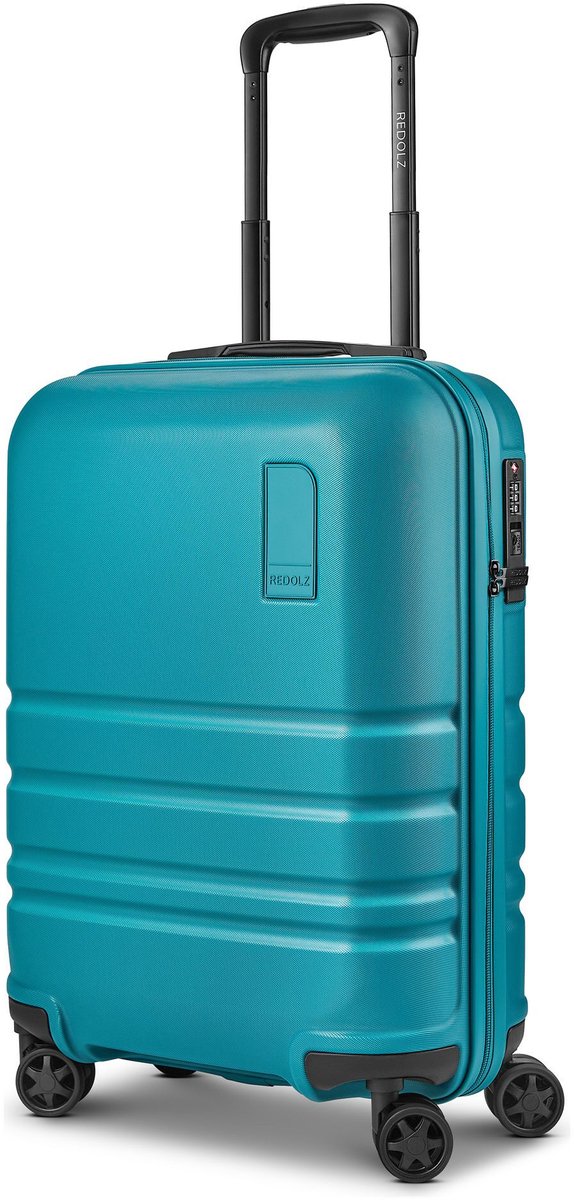 Redolz Pro ABS 4 wielen Cabinewagen 53 cm - Harde bagage - TSA slot - petrol