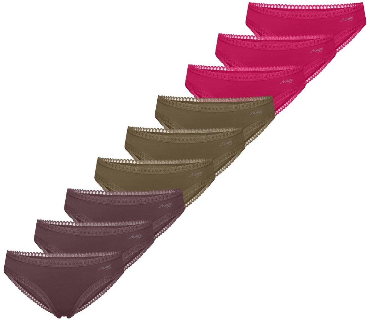 sloggi Dames slip / onderbroek 9 pack GO Crush