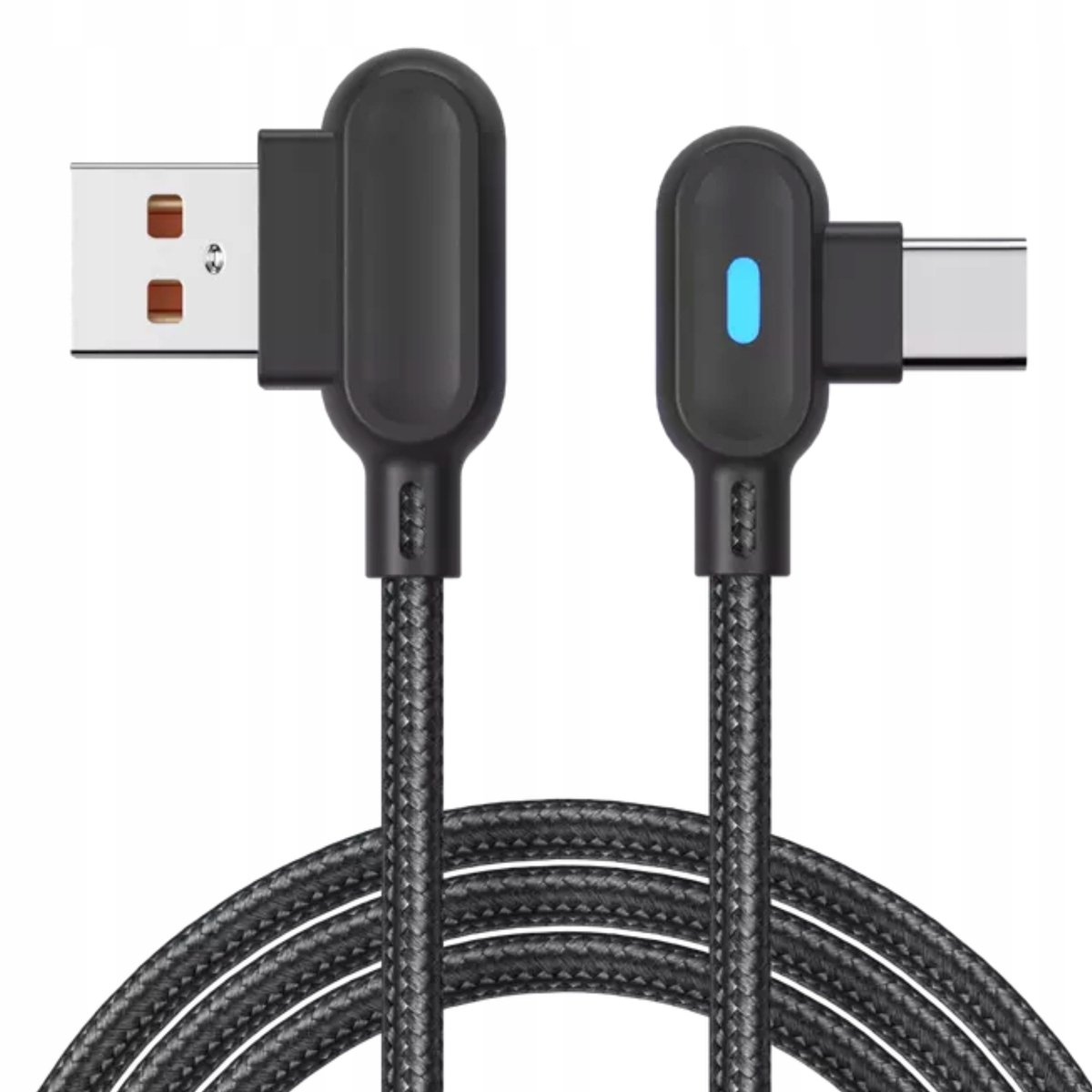2m USB-C Hoekkabel - Snel Laden 3.0 & Data 480Mbps
