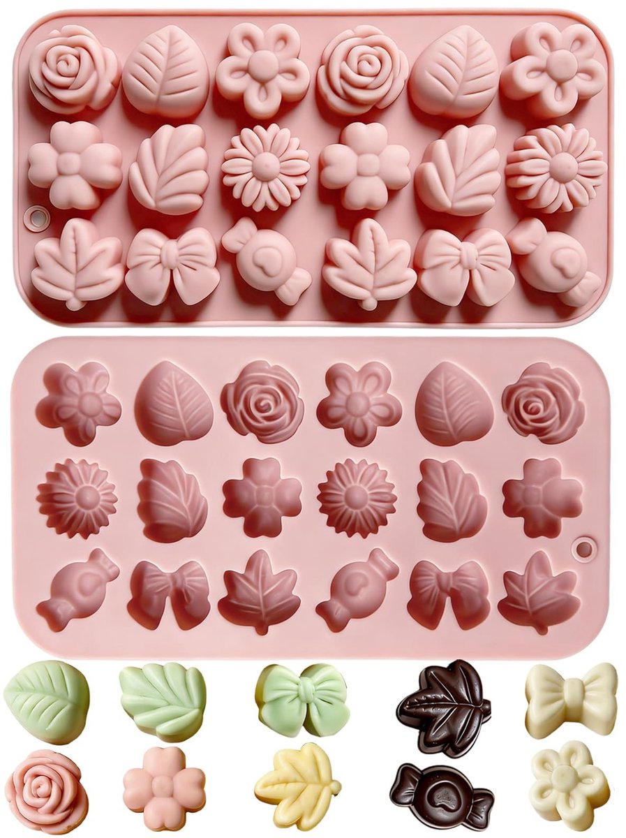 SolidKeus - Set van 2 Silicone Chocolade Mallen voor Pasen