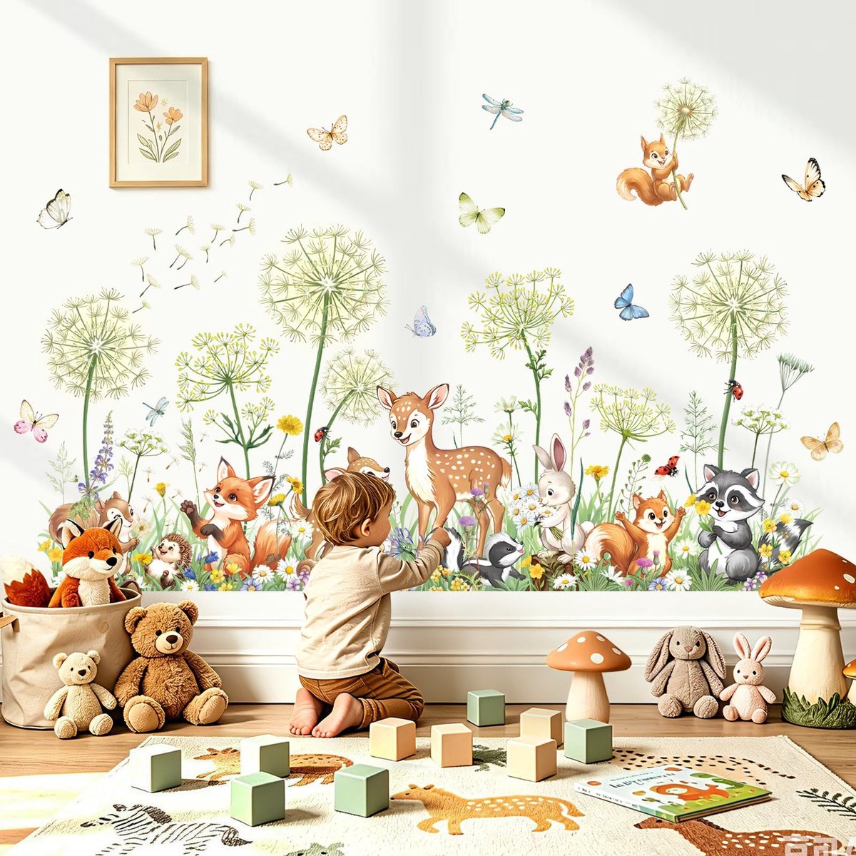 SolidKeus - Dieren en Bloemen Muurstickers voor Kinderkamers