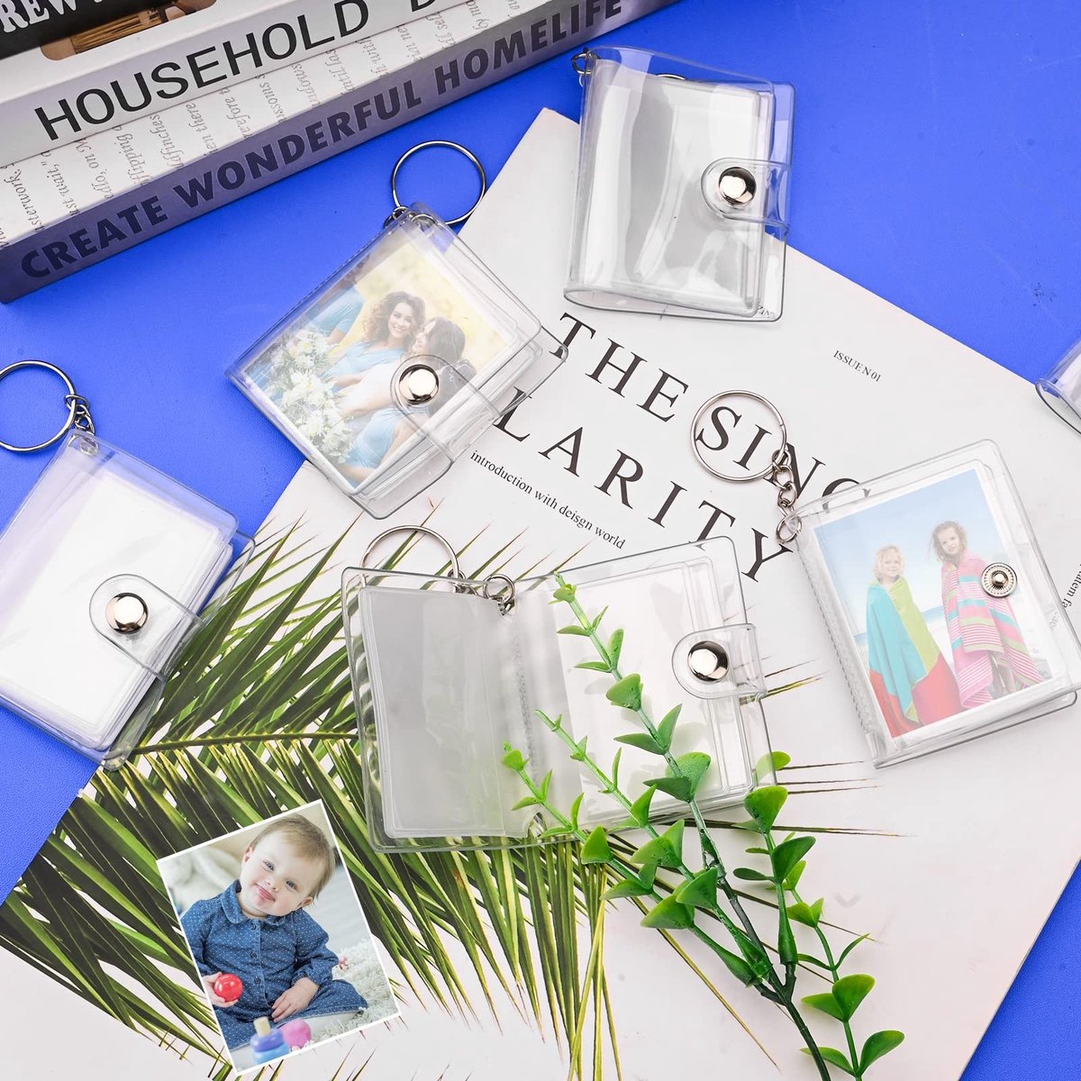 SolidKeus - Mini Fotoalbum Sleutelhanger met 20 Compartimenten