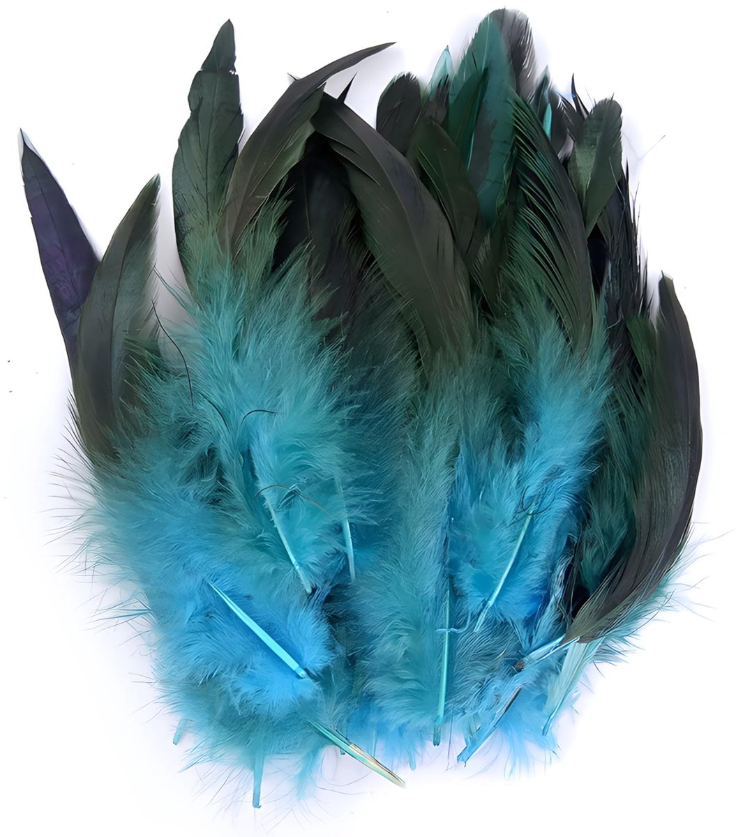 SolidKeus - Set van 100 Natuurlijke Cock Feather voor Creatieve Projecten