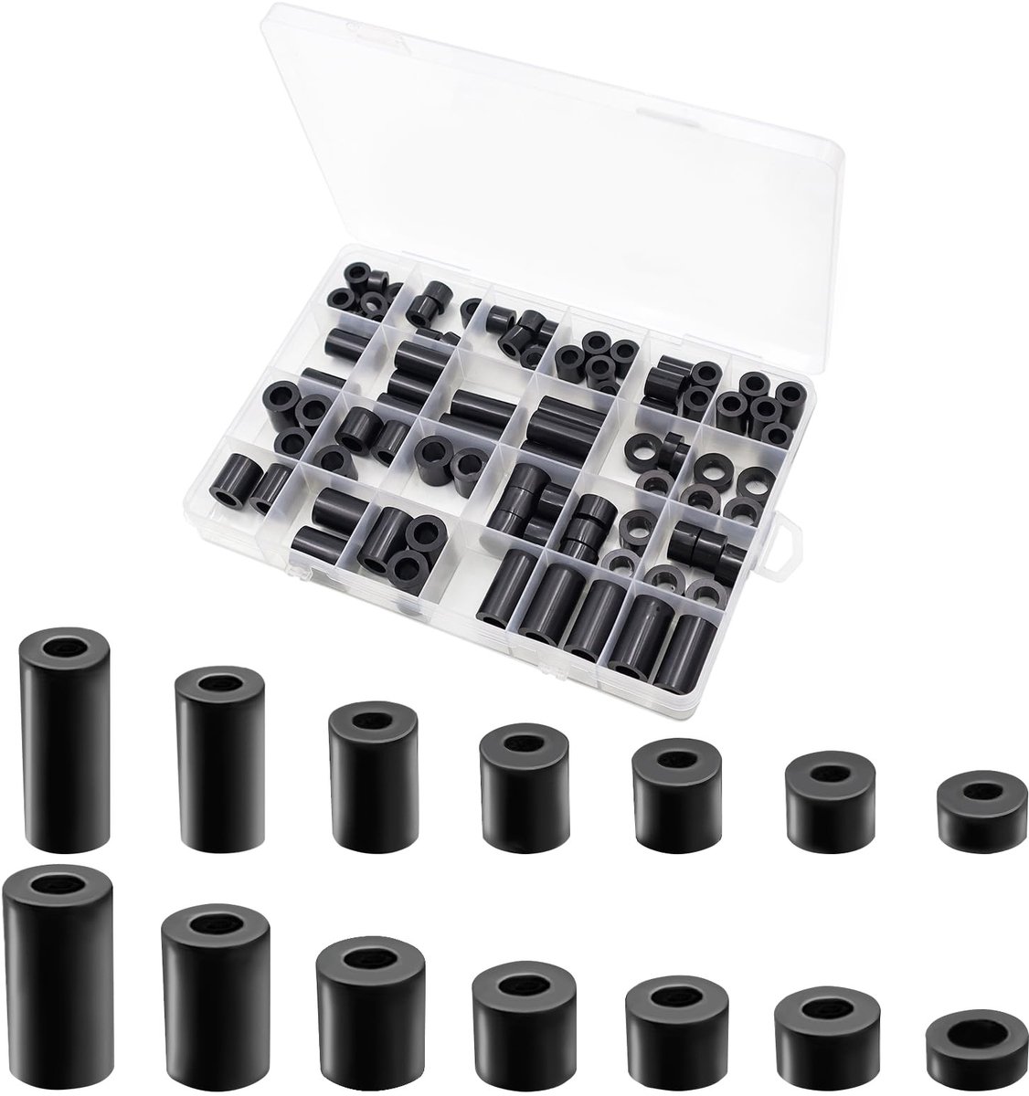 SolidKeus - 90 Stuks Plastic Spacer Sleeves M8 en M6