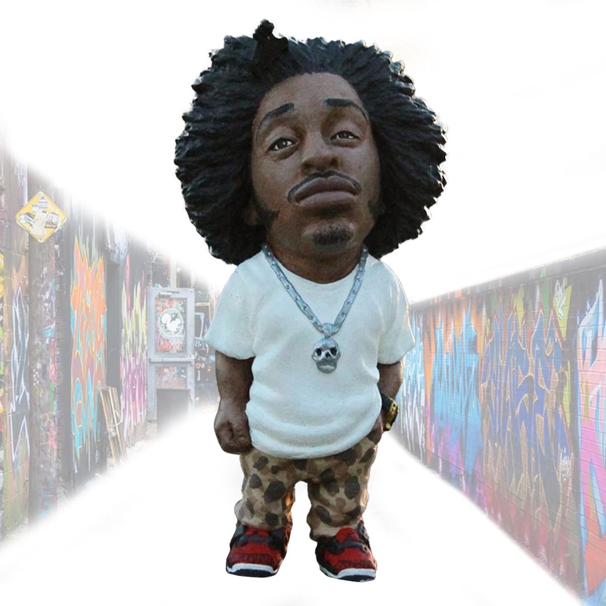 SolidKeus - Handgemaakte Herinnerings Sculptuur van de Late Rapper