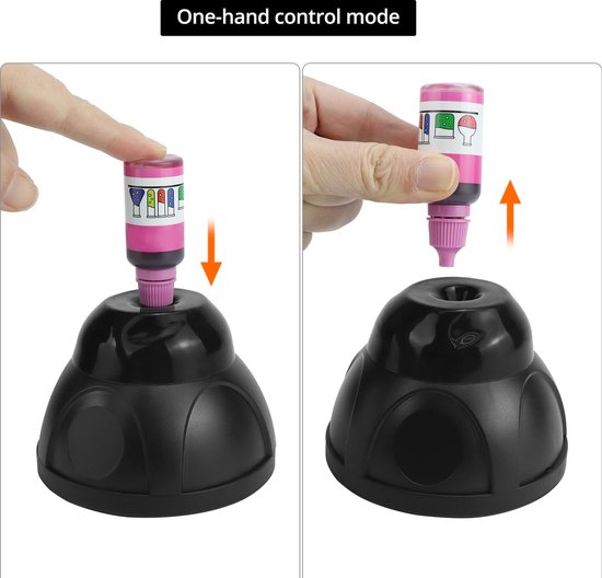 Mini Elektrische Mixer - Vortex Roerder - Vloeistoffen Snel Mengen - 5200 RPM Snelheid - Compact Formaat - Zwart — afbeelding 3