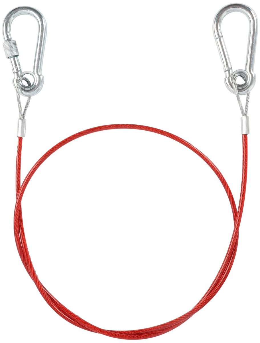 SolidKeus - 1m Trailer Veiligheid Kabel met Carabiner