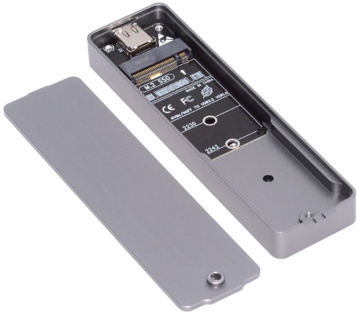SolidKeus - NVME M.2 Adapter voor SATA SSD met USB-C Aansluiting