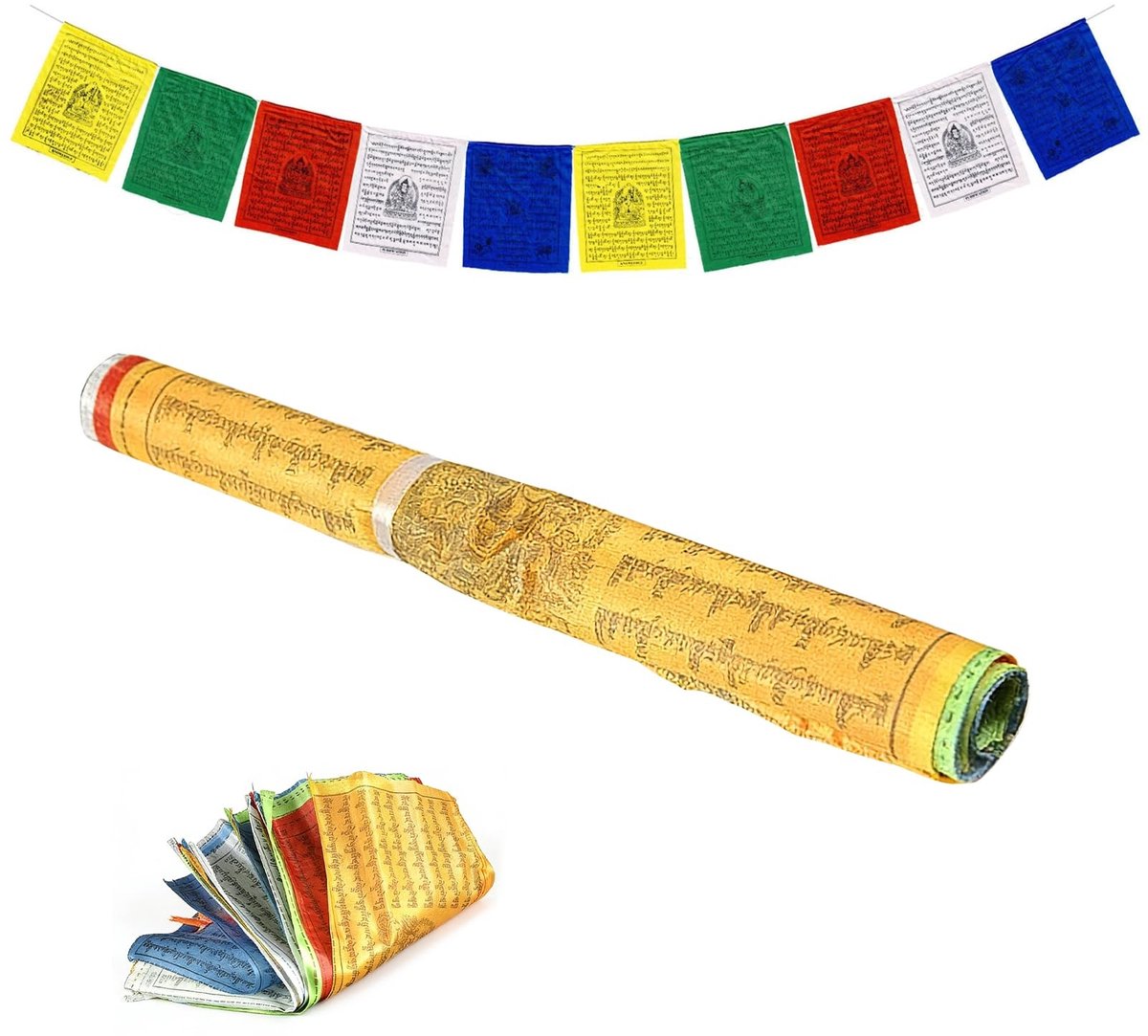 SolidKeus - Tibetaanse Gebedsvlaggen Set met 20 Vlaggen voor Decoratie