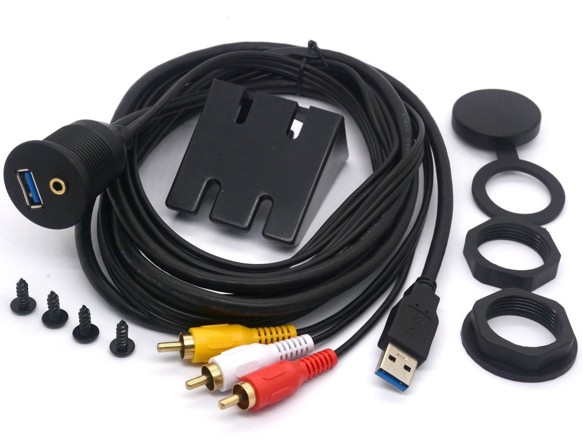 SolidKeus - 3 RCA en USB 3.0 Kabel - 2M/6FT