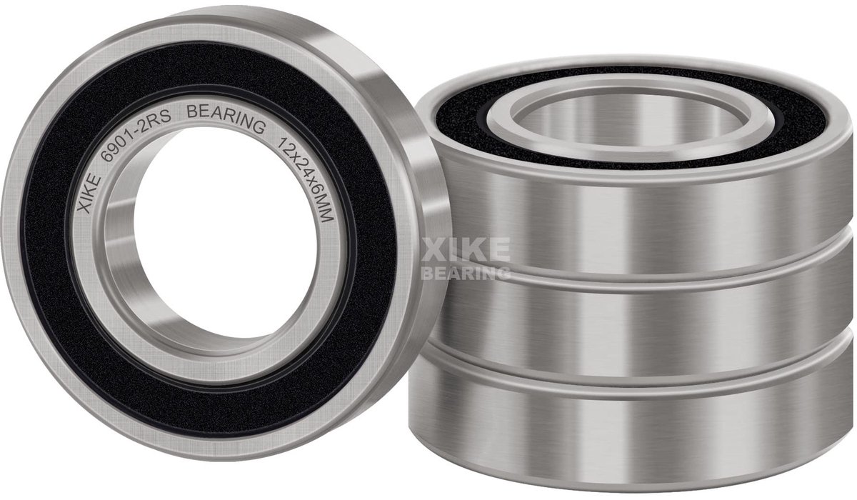 SolidKeus - Set van 4 Gesealde Kogellagers 6901-2RS 12x24x6mm