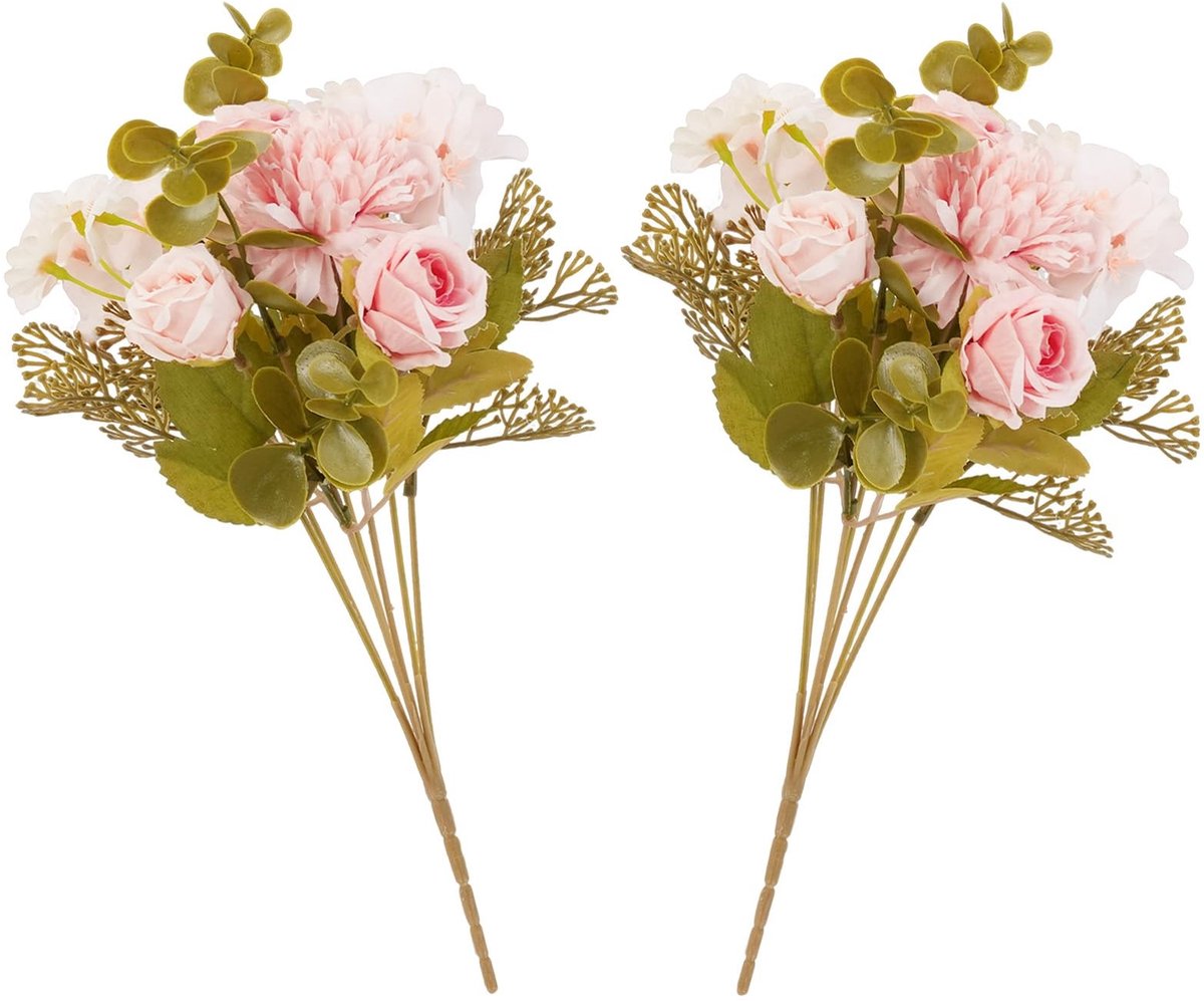 SolidKeus - Set van 2 Roze Kunstbloemen als Tafeldecoratie