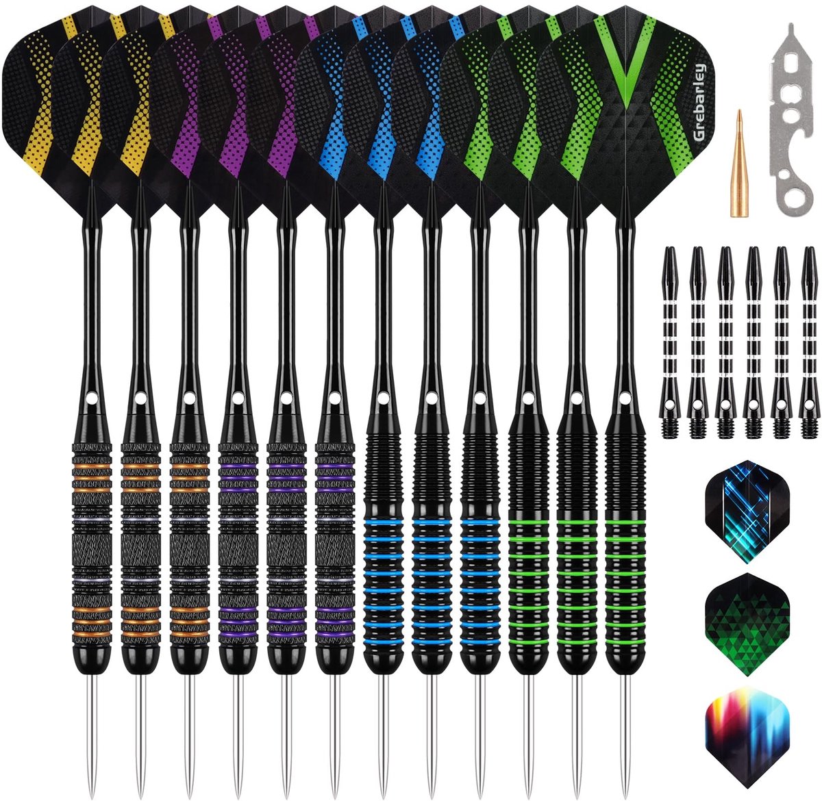 SolidKeus - Professionele Stalen Darts met Aluminium Schachten en Vliegers