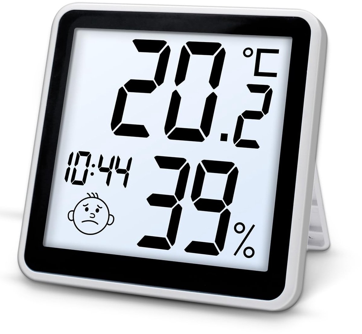 Digitale Hygrometer-Thermometer voor Binnen - Wit - Nauwkeurige Meting van Temperatuur en Luchtvochtigheid - Voor Thuis en Kantoor