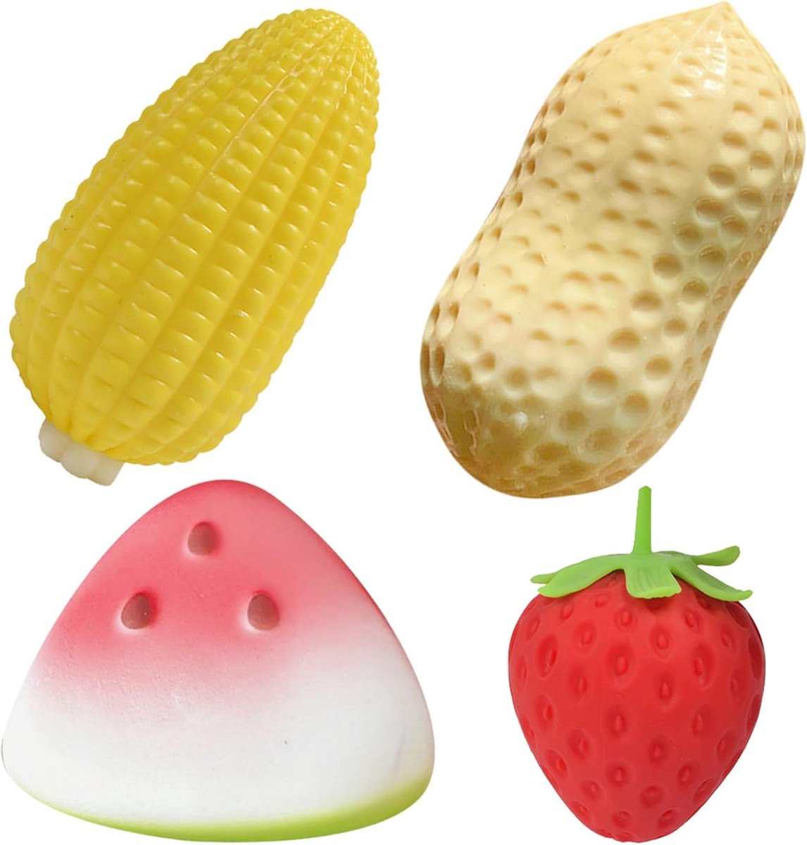 Schattige vorm naar keuze, 4 stuks taba squishy set, anti-stress bal pinda's, beloning cadeau voor kinderen, meisjes, verjaardagscadeaus Kawaii