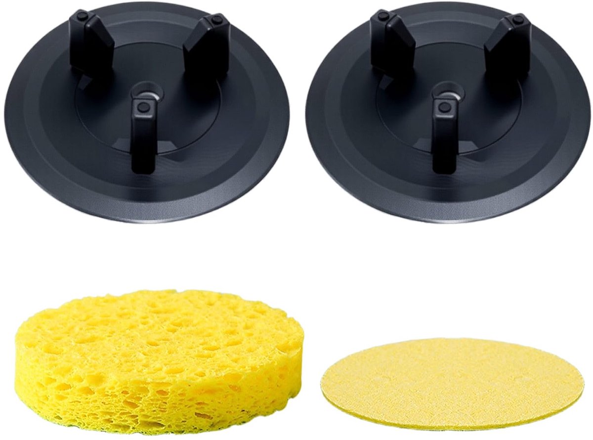 Geschikt voor Atlant- en Domsjö-spoelbakken: 2 afdichtingen met 3 klauwen voor gootsteen + 2 cellulosesponzen (7,5 cm diameter), accessoires voor loodgietersreparatie