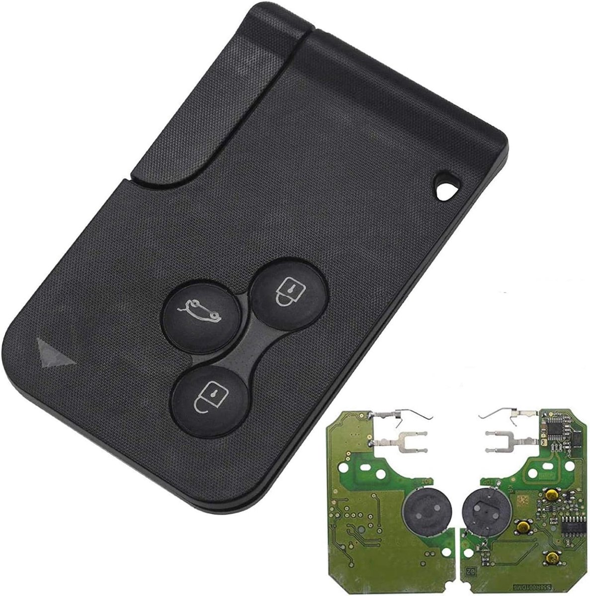 Kaart compleet met elektronische programmering, compatibel met Scénic Mélion Koleos Clio Laguna 433 MHz ID46 PCF7947 ProPlip