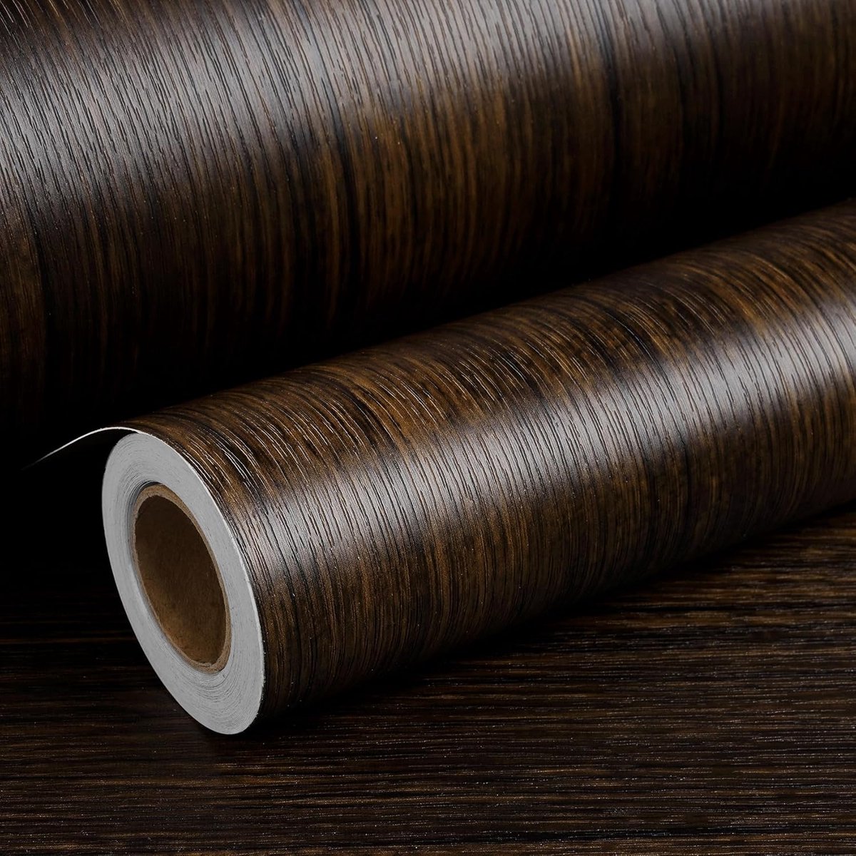 Kleeffolie Houten look Bruin zelfklevende folie Werkblad Keuken Hout Bruin Notenhout 40CMx3M Dikkere Decorfolie zelfklevend Houten look Donker voor Keukenkasten Keukenfronten