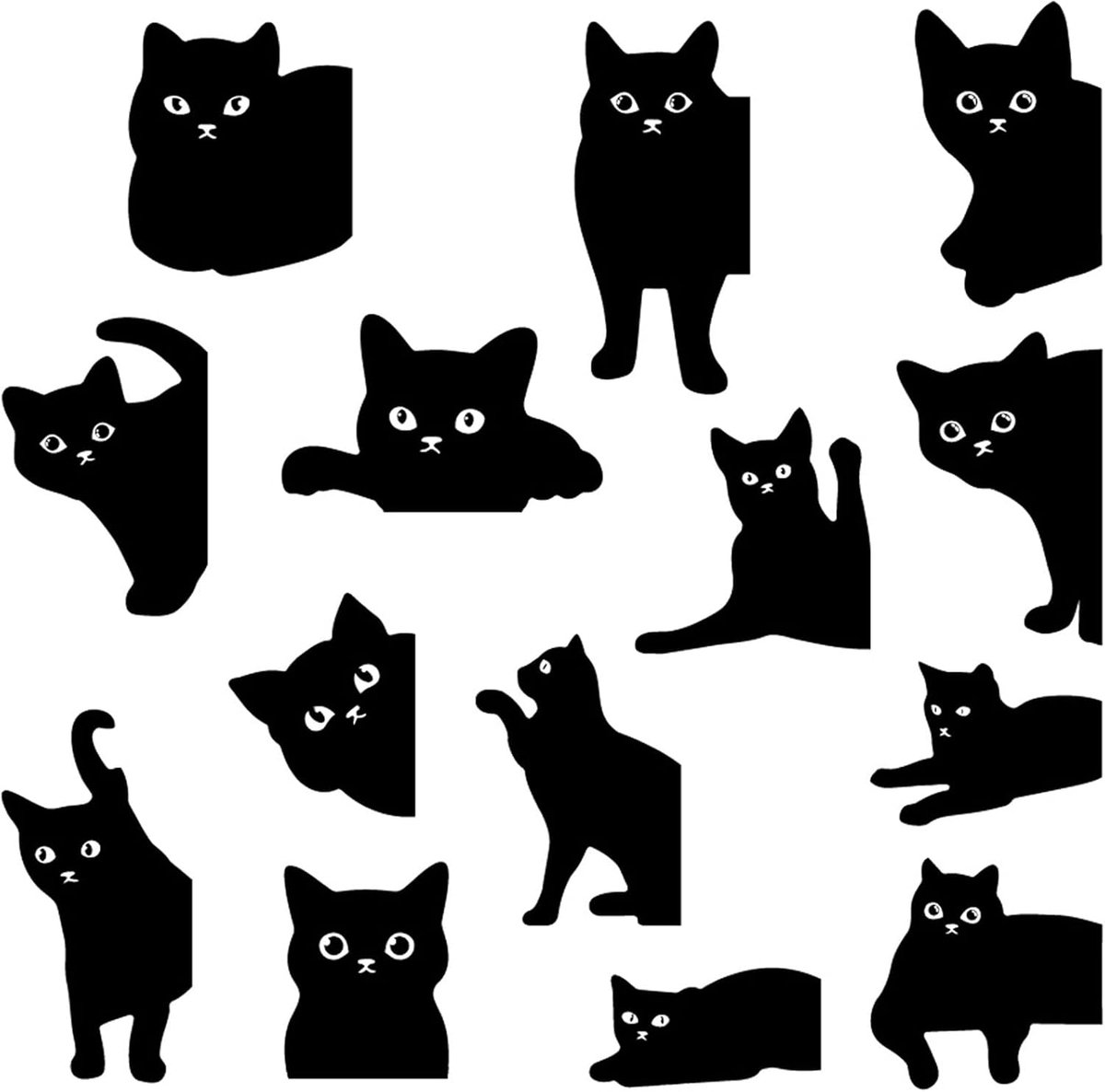 milaosk 14 stuks magnetische boekenleggers kat zwart magnetische boekenleggers cadeaus voor kinderen boekenliefhebbers leraren studenten vrouwen accessoires boeken