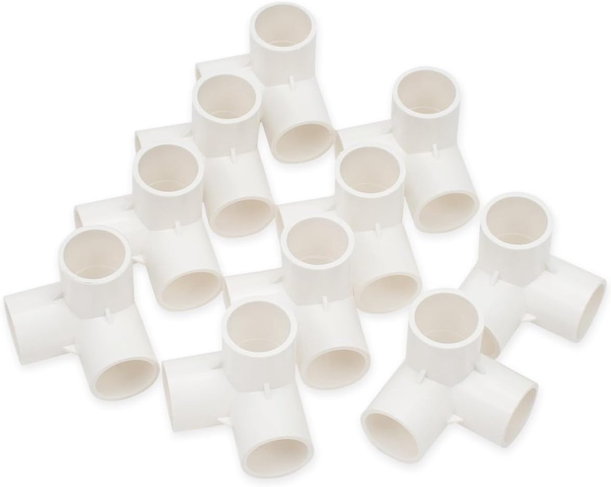 10 stuks 25MM (3/4") 3 Weg Cubic Tee Slip Connector PVC-U Fitting Elleboog Koppeling Schakelaar Tuin Water Pipe Connection
