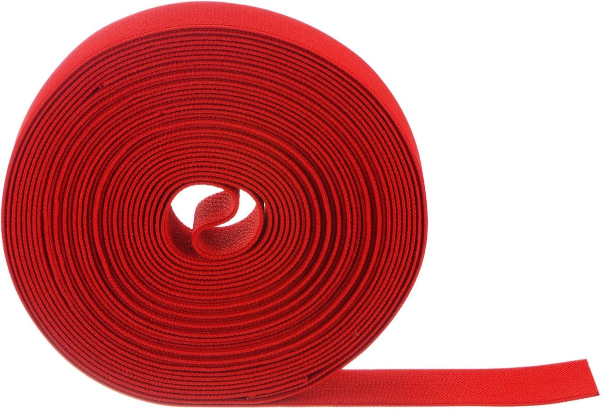 Elastische naaibanden, 11 stuks, 38 mm breed, elastisch plat breitouw voor doe-het-zelfprojecten, kunst en handwerk, rood