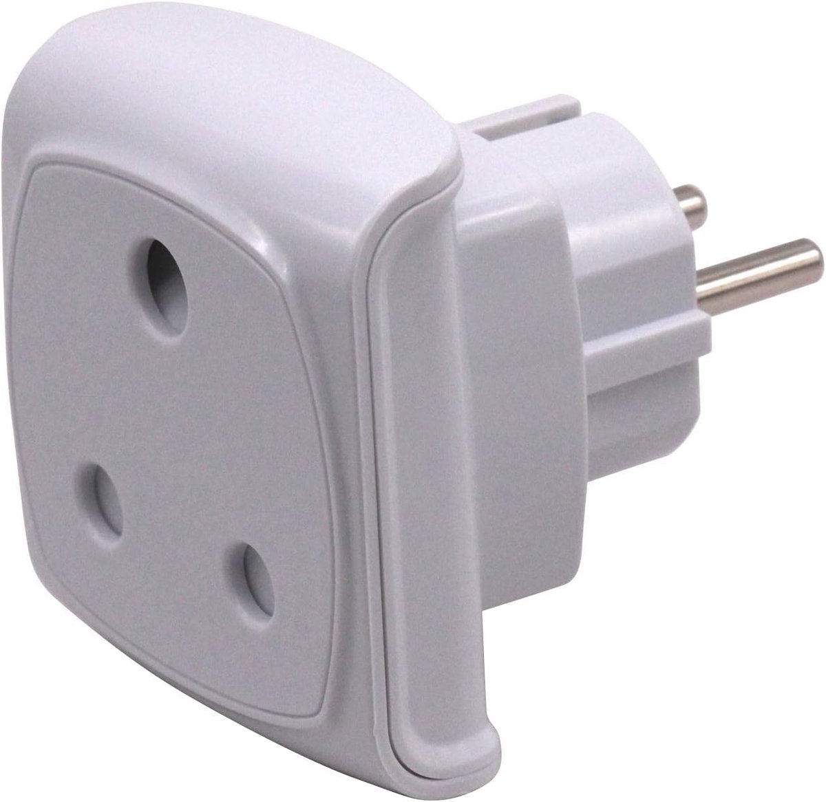 Reisadapter, Zuid-Afrika 3-polige type M stekker op Schuko, 16 A, 250 V, wit