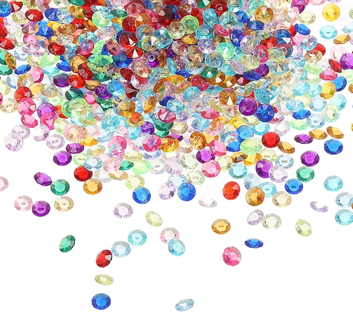 10000 Stks Bruiloft Tafel Scatter Confetti Kristallen 4.5mm Acryl Diamanten Vaas Vulstoffen Edelstenen voor Tafel Middenstuk Decoraties Party Vaas Kralen, Gemengde Kleuren