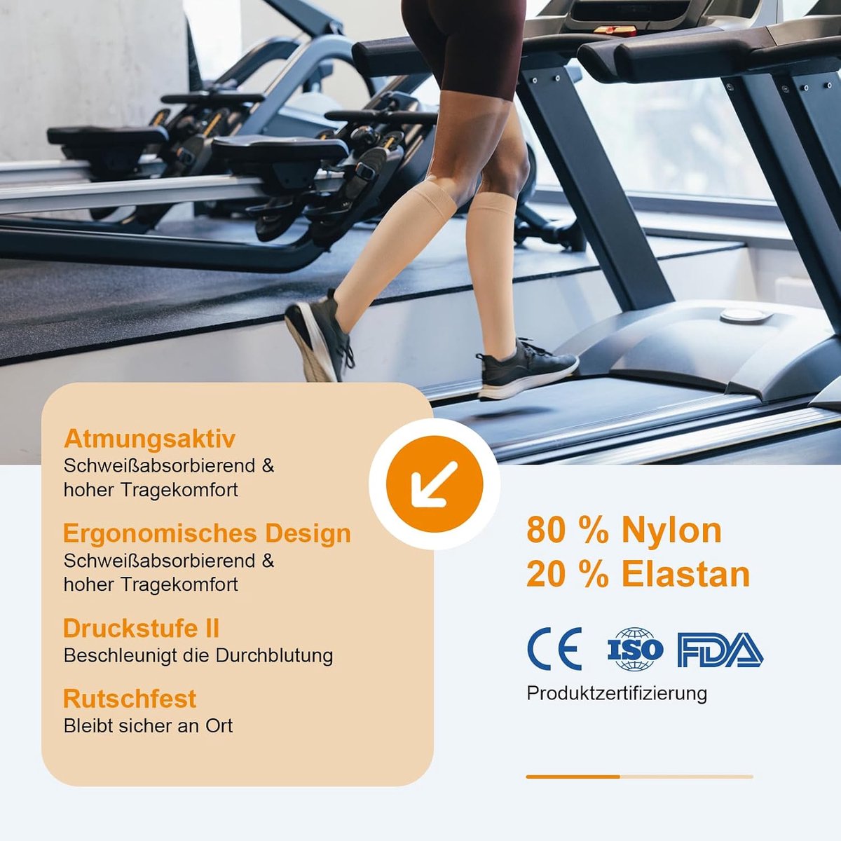 Kousen voor dames en heren, klasse 2, steunkousen 20-30 mmHg, medische compressiekousen, trombosekousen, vliegkousen, open tenen