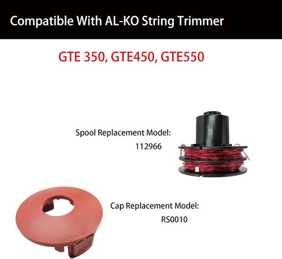 Spoelen en RS0010 doppen voor AL-KO GTE 350/450/550 (8 spoelen + 2 doppen) — afbeelding 5