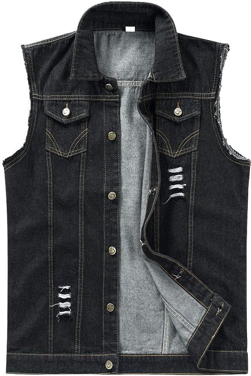 Jeans Denim Vest Fashion Jeans Casual Mannen Vrije tijd Vest