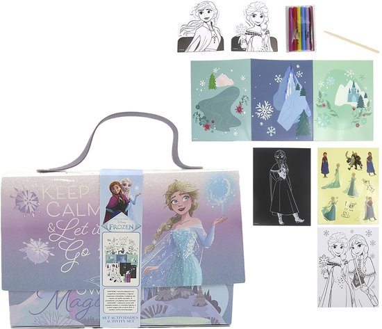 Disney Frozen Activiteitenset in Tas – Kleurplaten, Stickers, Krasplaten en Stiften