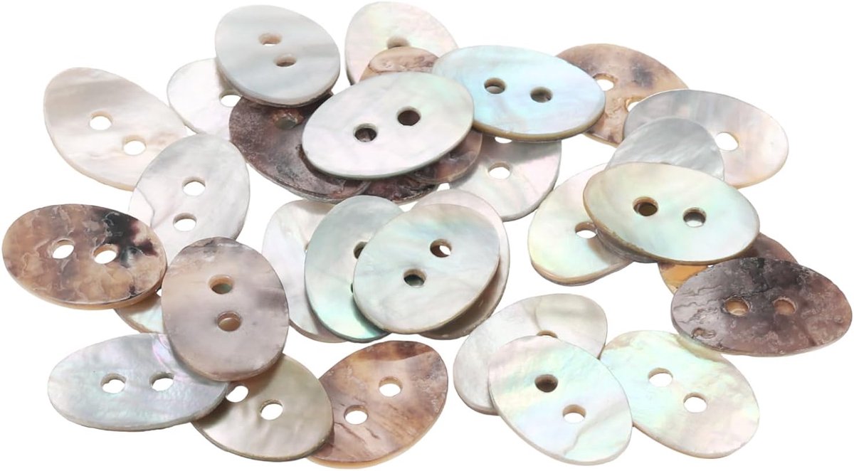 Knopen 15 mm 2 gat ovaal knoop natuurlijke naad voor kleding handwerk overhemd DIY